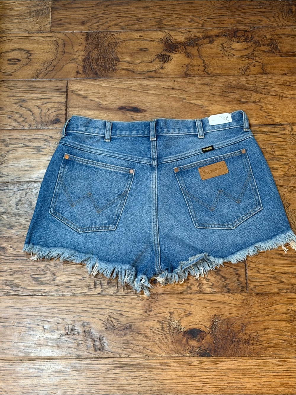 Wrangler Festival Shortie Frayed Hem High-Rise Denim Shorts NWT